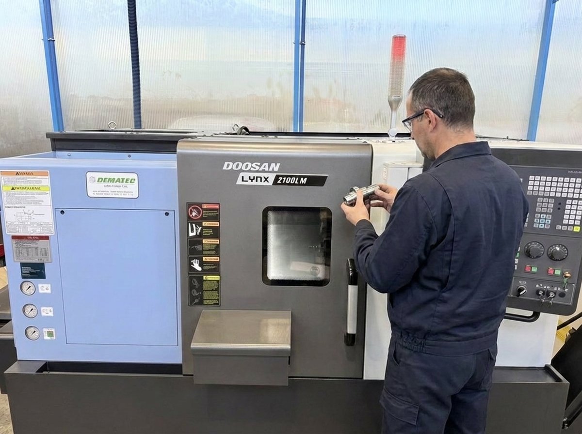 CNC turning centre, C-axis, live tooling Doosan LYNX 2100LMB, ANITEX tool shop, Lgota plant