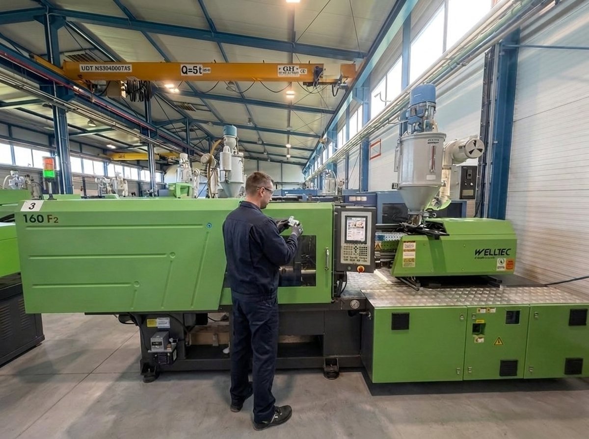 Injection moulding machine M03 — Welltec TTI-160F2, 160 t clamping force, ANITEX plant Lgota