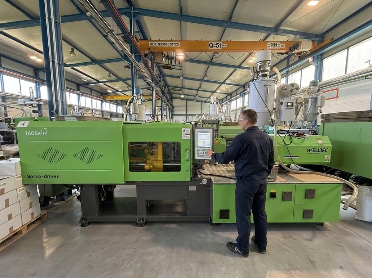 Injection moulding machine M04 — Welltec 160SeII, 160 t clamping force, ANITEX plant Lgota