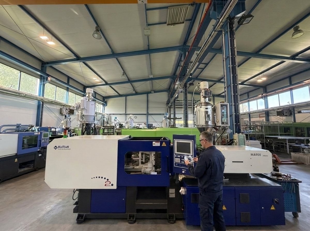 Injection moulding machine M09 — Haitian MA900II eco, 90 t clamping force, ANITEX plant Lgota
