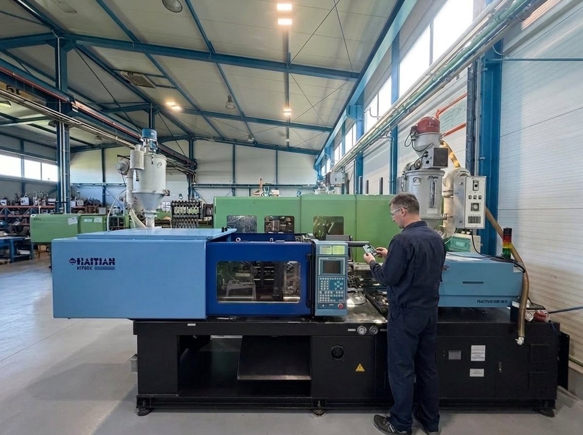 Injection moulding machine M15 — Haitian HTF86X, 86 t clamping force, ANITEX plant Lgota
