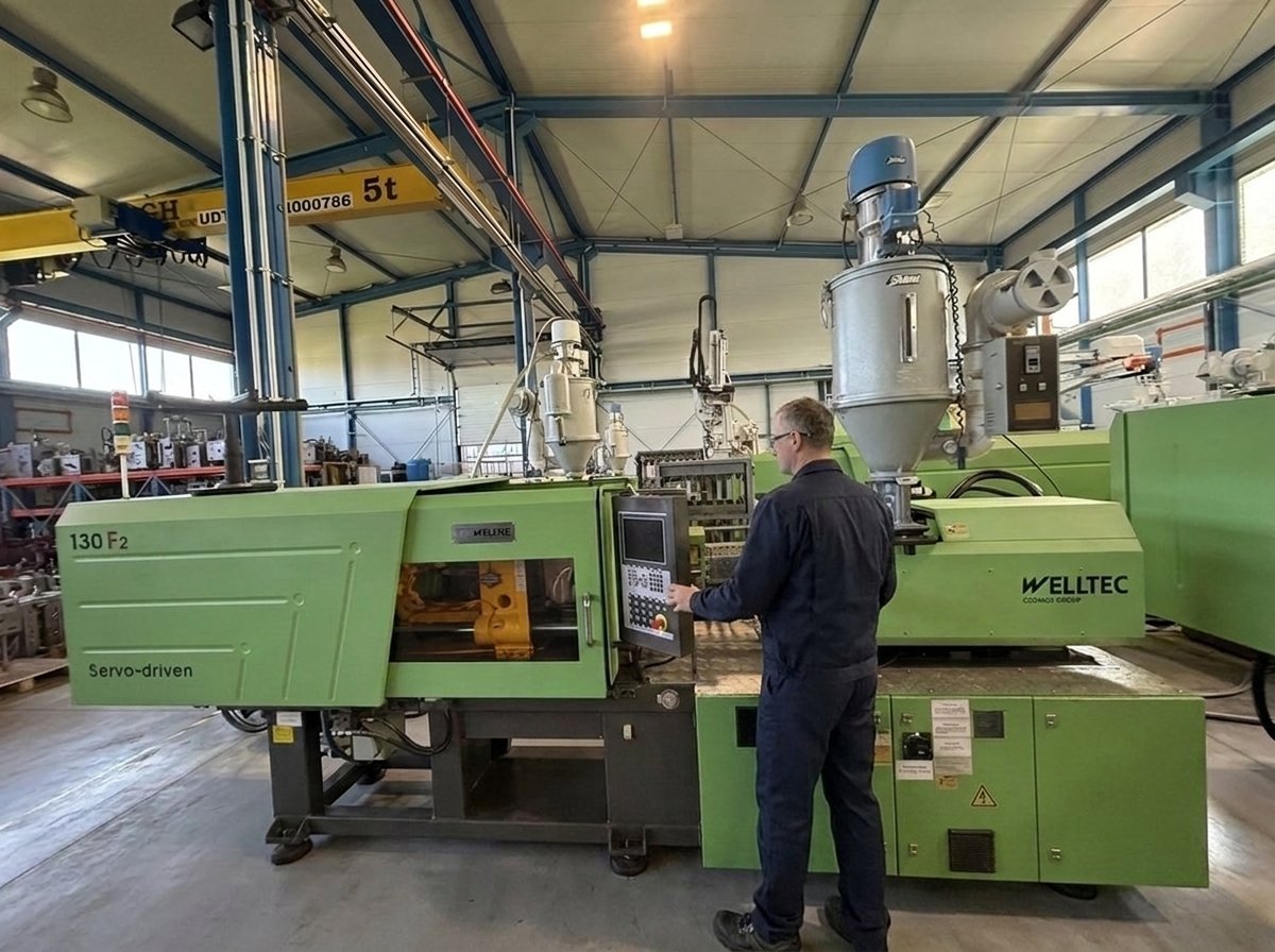 Injection moulding machine M20 — Welltec TTI-130F2, 130 t clamping force, ANITEX plant Lgota