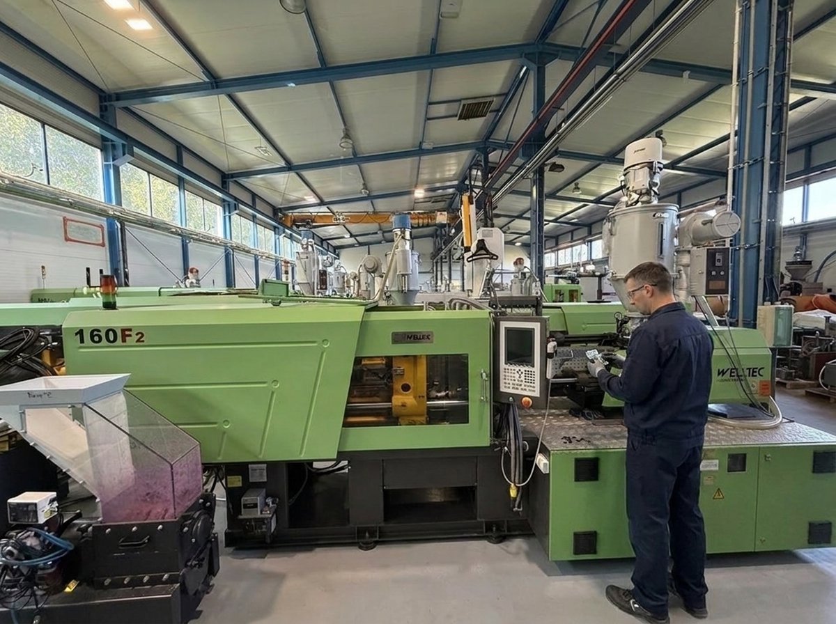 Injection moulding machine M21 — Welltec TTI-160F2, 160 t clamping force, ANITEX plant Lgota