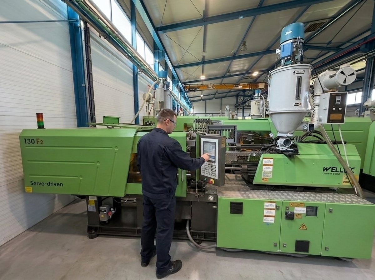 Injection moulding machine M22 — Welltec TTI-130F2, 130 t clamping force, ANITEX plant Lgota