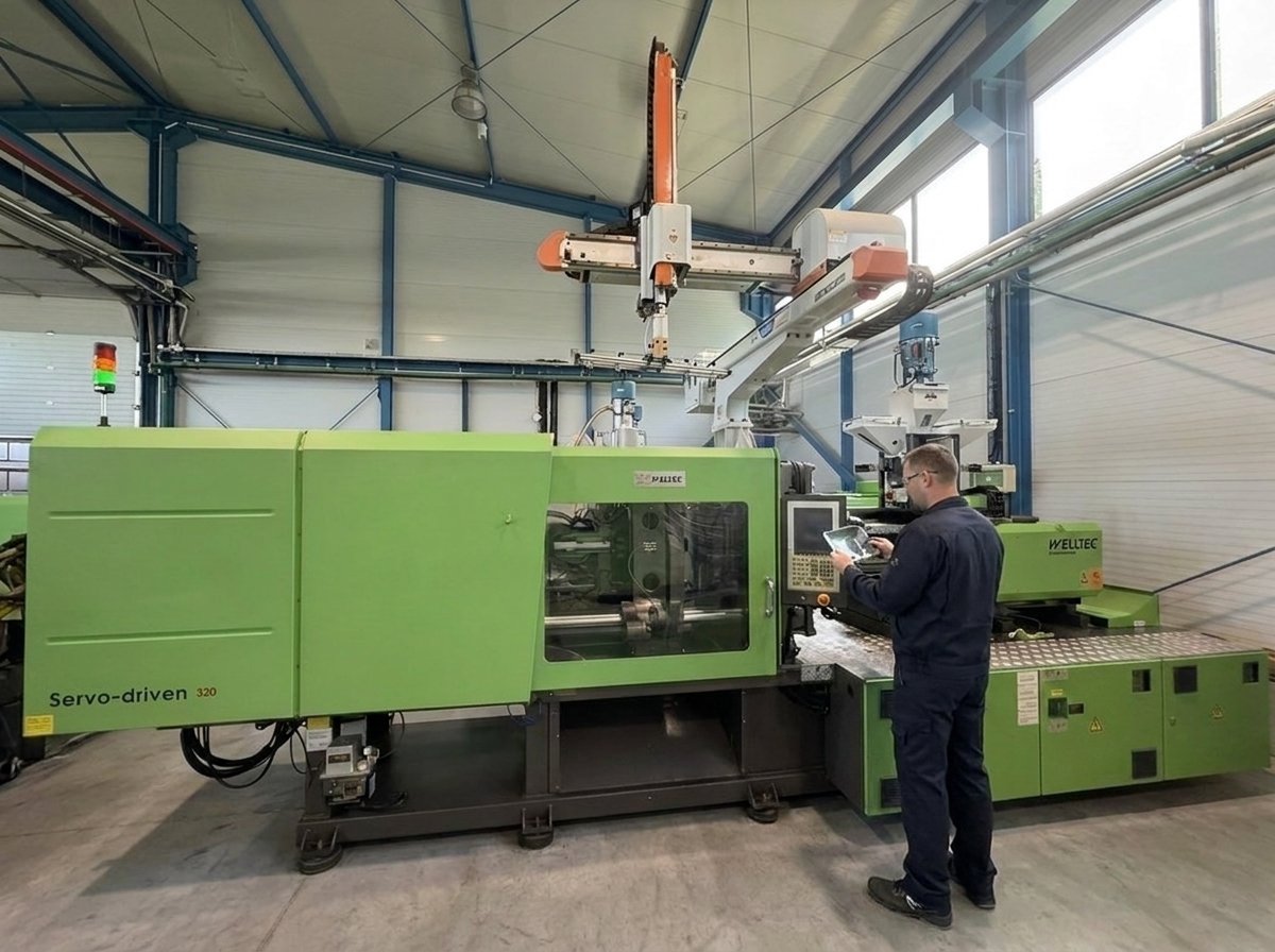 Injection moulding machine M23 — Welltec TTI-320SE, 320 t clamping force, ANITEX plant Lgota