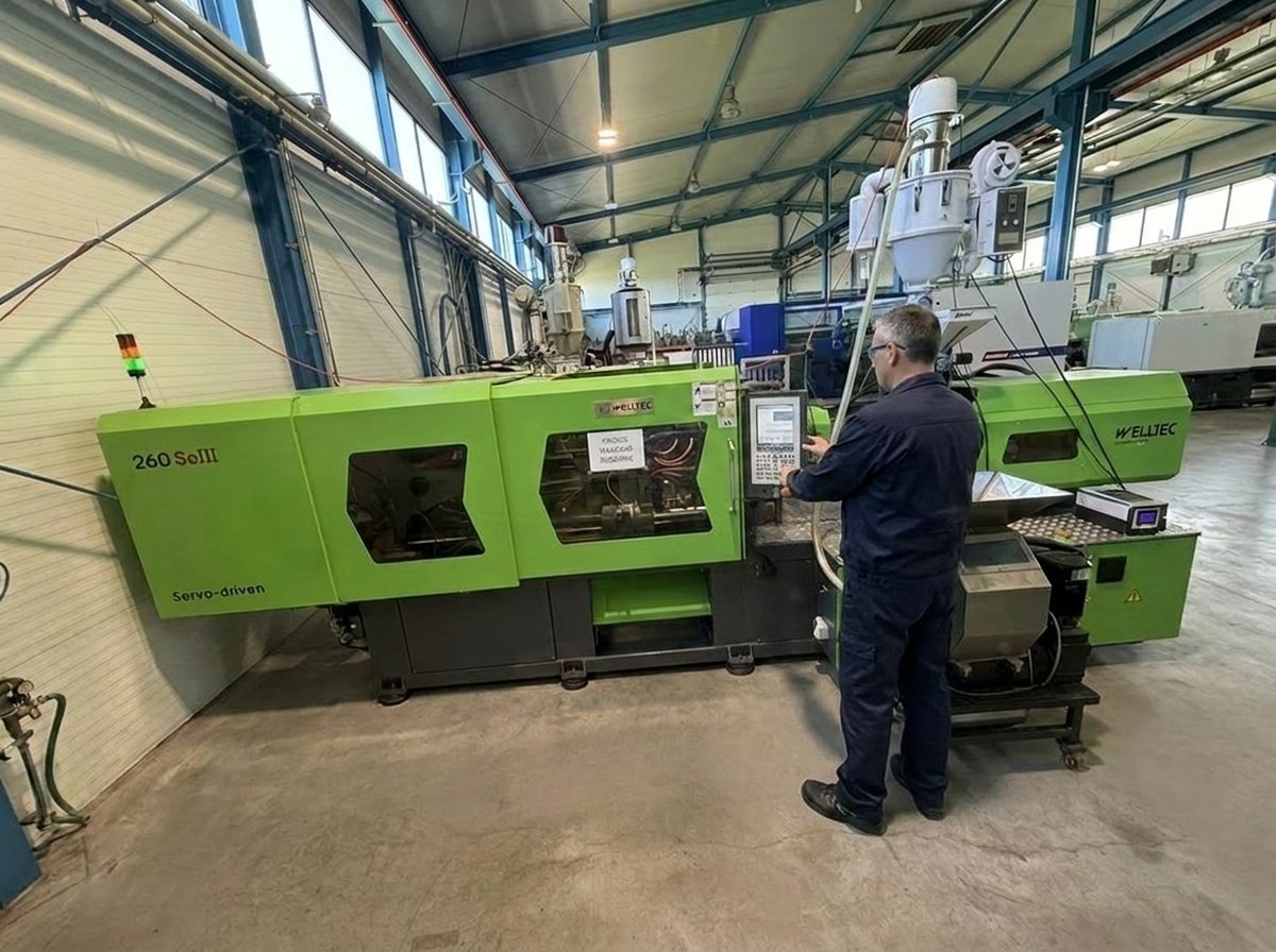 Injection moulding machine M32 — Welltec 260SeIII, 260 t clamping force, ANITEX plant Lgota