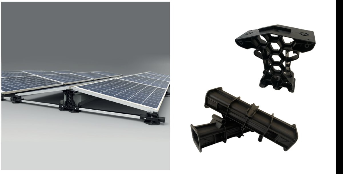 Components for flat-roof PV farms